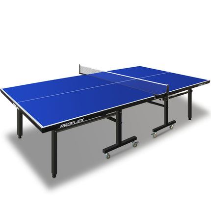 Proflex Premium Outdoor Table Tennis Table, with 4 Player Ping Pong Paddle and Pingpong Ball Pack.