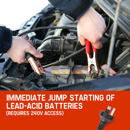 ROSSI 280 Amp Car Battery Charger, 12v/24v Jump Starter, for ATV Boat Truck Tractor, 15A Plug.