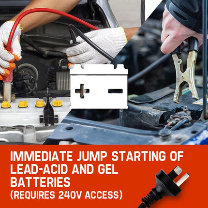 ROSSI 750 Amp Car Battery Charger, 12v/24v Jump Starter, for ATV Boat Truck Tractor, 15A Plug.