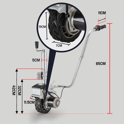 T-REX Motorised Jockey Wheel Electric Power Mover 12V 350W Caravan Trailer Boat.