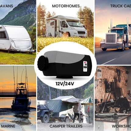 Thermomate Diesel Heater 12V 5kW Caravan Tank Remote Camper Trailer Van Air Motorhome Parking RV.