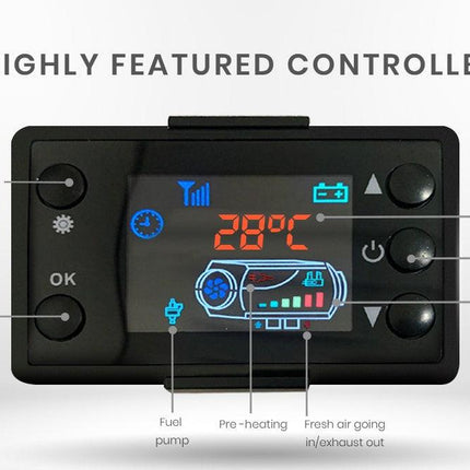 Thermomate Diesel Heater 12V 5kW Caravan Tank Remote Camper Trailer Van Air Motorhome Parking RV.