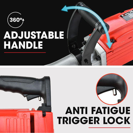 Baumr-AG 2200W Pro-Grade Electric Demolition Jackhammer, with 3 Bonus Chisels, Steel Carry Case.