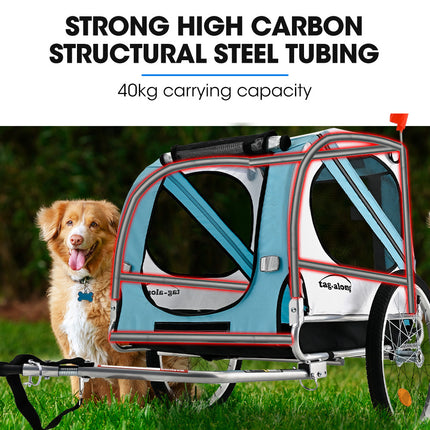 TAG-ALONG Pet & Cargo Bike Trailer, Bicycle Pet & Cargo Trailer, Cargo Carrier, Blue.