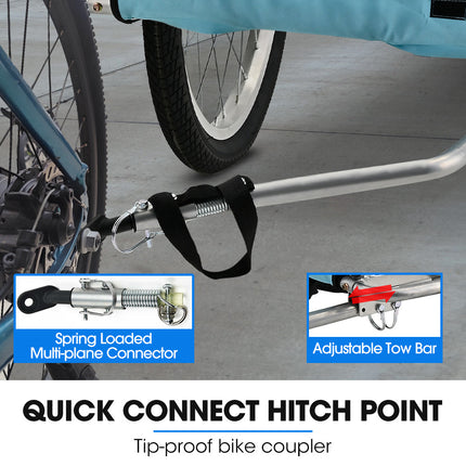 TAG-ALONG Pet & Cargo Bike Trailer, Bicycle Pet & Cargo Trailer, Cargo Carrier, Blue.