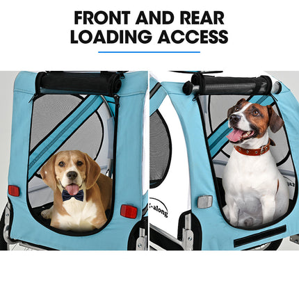 TAG-ALONG Pet & Cargo Bike Trailer, Bicycle Pet & Cargo Trailer, Cargo Carrier, Blue.