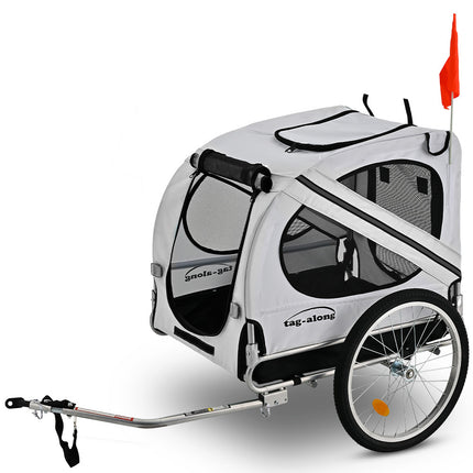 TAG-ALONG Pet & Cargo Bike Trailer, Bicycle Pet & Cargo Trailer, Cargo Carrier, Grey.