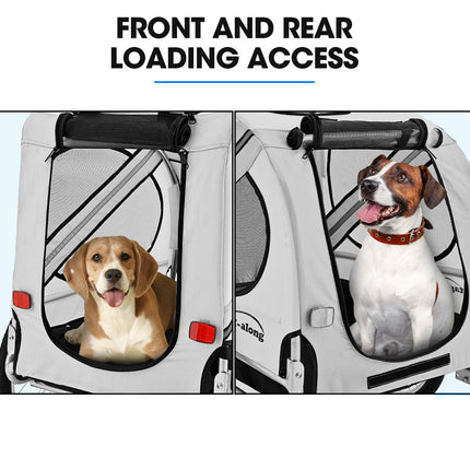 TAG-ALONG Pet & Cargo Bike Trailer, Bicycle Pet & Cargo Trailer, Cargo Carrier, Grey.