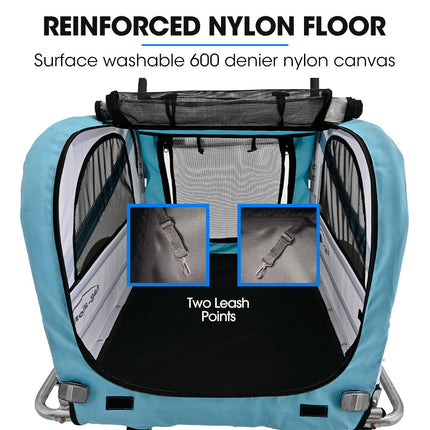 TAG-ALONG Pet & Cargo Jogger Bike Trailer, Pull Behind Bicycle Trailer Carrier Stroller, Blue.