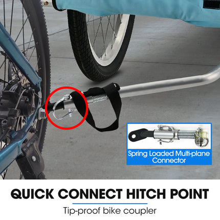 TAG-ALONG Pet & Cargo Jogger Bike Trailer, Pull Behind Bicycle Trailer Carrier Stroller, Blue.