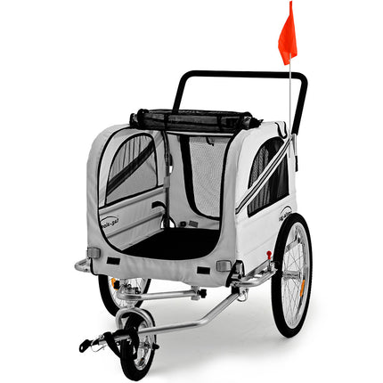 TAG-ALONG Pet & Cargo Jogger Bike Trailer, Pull Behind Bicycle Trailer Carrier Stroller, Grey.