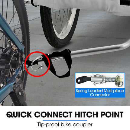 TAG-ALONG Pet & Cargo Jogger Bike Trailer, Pull Behind Bicycle Trailer Carrier Stroller, Grey.