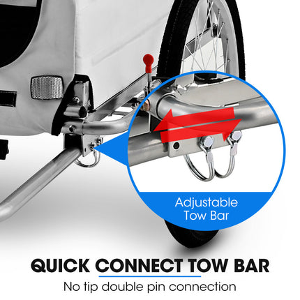 TAG-ALONG Pet & Cargo Jogger Bike Trailer, Pull Behind Bicycle Trailer Carrier Stroller, Grey.