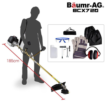 Baumr-AG 65CC Brushcutter Whipper Snipper Trimmer Brush Cutter Multi Pole Tool.
