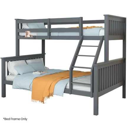 KINGSTON SLUMBER Wooden Single Bed Frame w/ Pop Up Trundle, for Kids Bedroom, White.