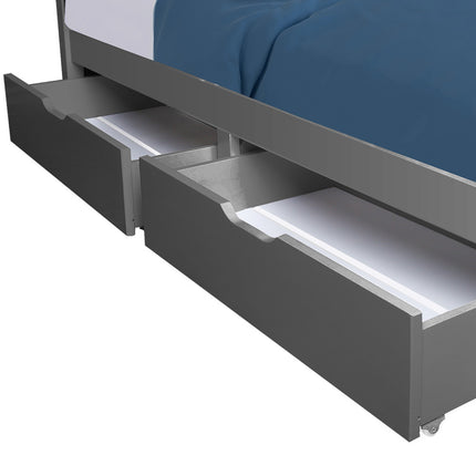 Kingston Slumber Trundle Storage Under Bunk Bed Drawers, 2 Pieces, Grey.
