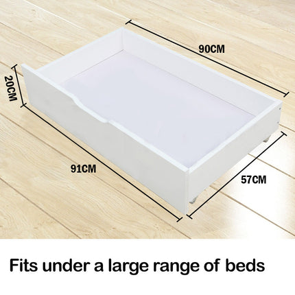 Kingston Slumber Trundle Storage Under Bunk Bed Drawers, 2 Pieces, Grey.