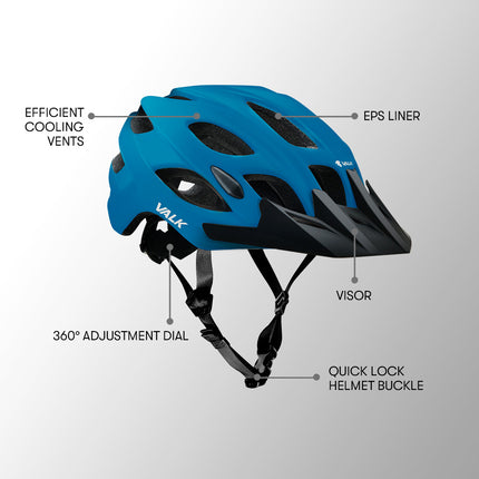 VALK Mountain Bike Helmet Small 54-56cm MTB Bicycle Cycling Safety Accessories.