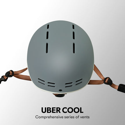 VALK Retro Bike Helmet, 56-61cm S, M, L Universal Dial Fit System, Graphite Blue.