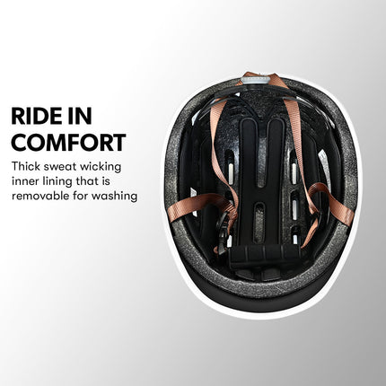 VALK Retro Bike Helmet, 56-61cm S, M, L Universal Dial Fit System, Graphite Blue.