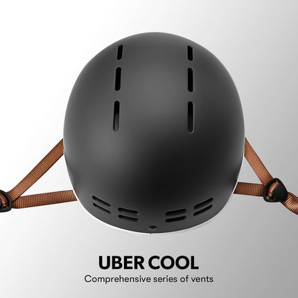 VALK Retro Bike Helmet, 56-61cm S, M, L Universal Dial Fit System, Graphite Blue.