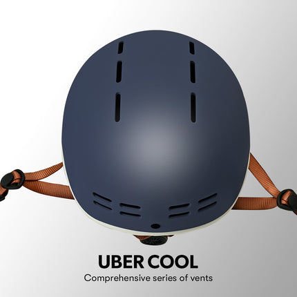 VALK Retro Bike Helmet, 56-61cm S, M, L Universal Dial Fit System, Shadow Navy.