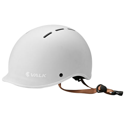 Valk Retro Bike Helmet, 56-61cm S, M, L Universal Dial Fit System, Arctic White.