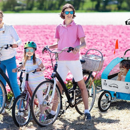 Tag-along Kids Bike Trailer Child Bicycle Pram Stroller Children Jogger Blue.