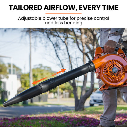 MTM Petrol Leaf Blower 26CC 2-Stroke Petrol Hand Garden Yard Outdoor Two.