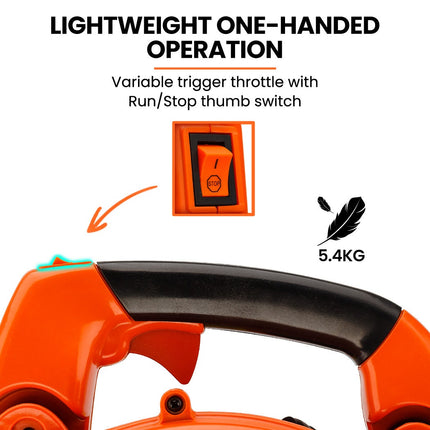 MTM Petrol Leaf Blower 26CC 2-Stroke Petrol Hand Garden Yard Outdoor Two.
