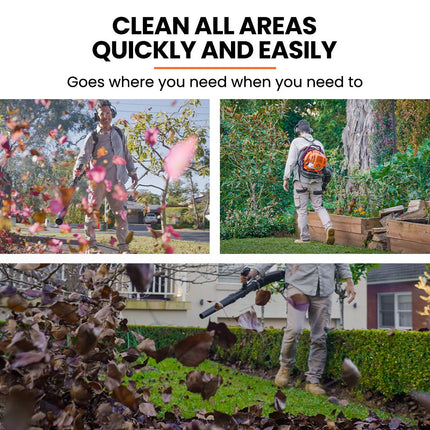 MTM 30CC Backpack Petrol Leaf Blower 2 Stroke Commercial Garden Yard Outdoor.