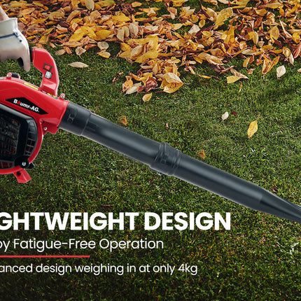 BAUMR-AG Cordless Leaf Blower Vacuum Petrol Hand Garden Lawn Held Vac 2-Stroke.