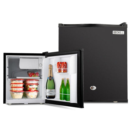 GECKO 57L Portable Camping Bar Fridge with Freezer 12V/24V, Black.