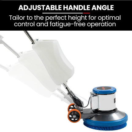 Auch 17" Commercial Orbital Scrubber & Polisher, Hard Floor Buffer, Carpet Cleaner, 12L Solution Tank, 2 Brushes.