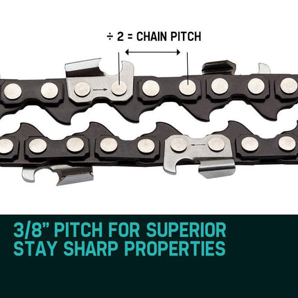 BAUMR-AG 12" Bar Replacement Spare Chainsaw Chain 3/8 .050 Gauge DL 44.