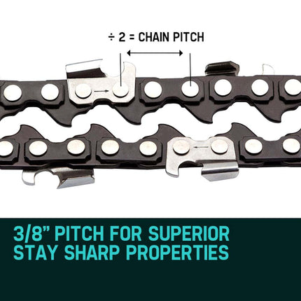 2 x 12 Baumr-AG Chainsaw Chain 12in Bar Spare Part Replacement Suits Pole Saws.