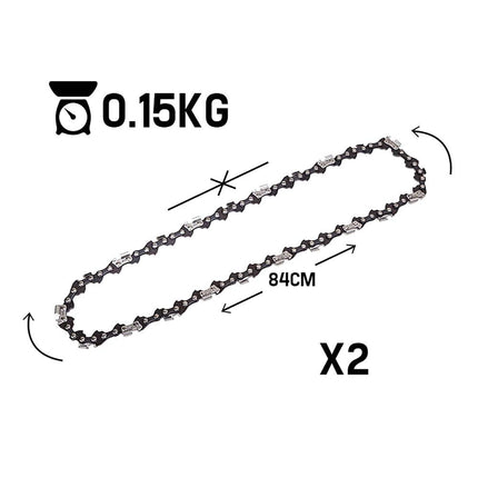 2 x 12 Baumr-AG Chainsaw Chain 12in Bar Spare Part Replacement Suits Pole Saws.