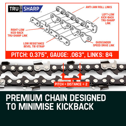 2 x 22 Baumr-AG Chainsaw Chain Bar Replacement 0.325 0.058 86DL.