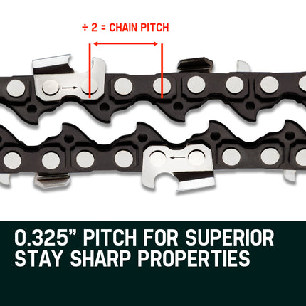 2 x 22 Baumr-AG Chainsaw Chain Bar Replacement 0.325 0.058 86DL.