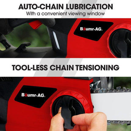 BAUMR-AG 2000W Electric Chainsaw, 16 Inch Oregon Bar and Chain.