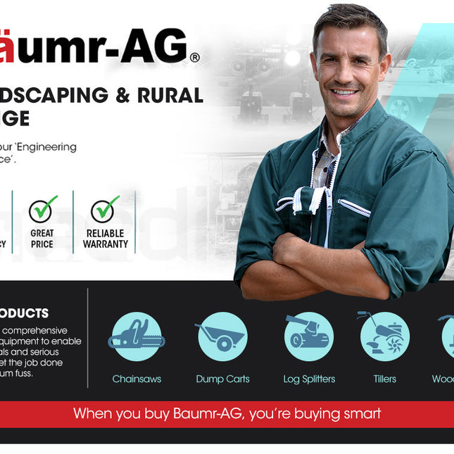 Baumr-AG 38CC Petrol Commercial Chainsaw 16 Bar E-Start 3.2 HP Chain Saw.