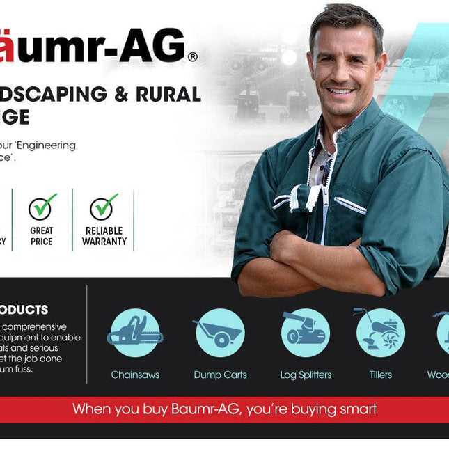 Baumr-AG 45CC Petrol Chainsaw Commercial 18 Bar Chain Saw E-Start Pruning.