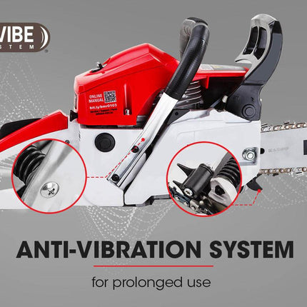 Baumr-AG 45CC Petrol Chainsaw Commercial 18 Bar Chain Saw E-Start Pruning.
