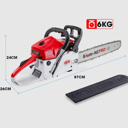 Baumr-AG 45CC Petrol Chainsaw Commercial 18 Bar Chain Saw E-Start Pruning.