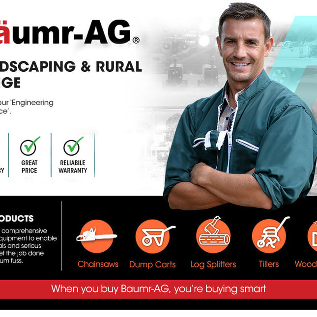 Baumr-AG 52CC Petrol Commercial Chainsaw 20 Bar E-Start Chain Saw.