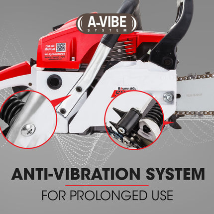 Baumr-AG 52CC Petrol Commercial Chainsaw 20 Bar E-Start Chain Saw.
