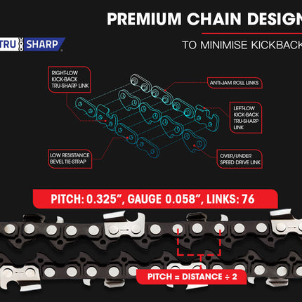 Baumr-AG 52CC Petrol Commercial Chainsaw 20 Bar E-Start Chain Saw.