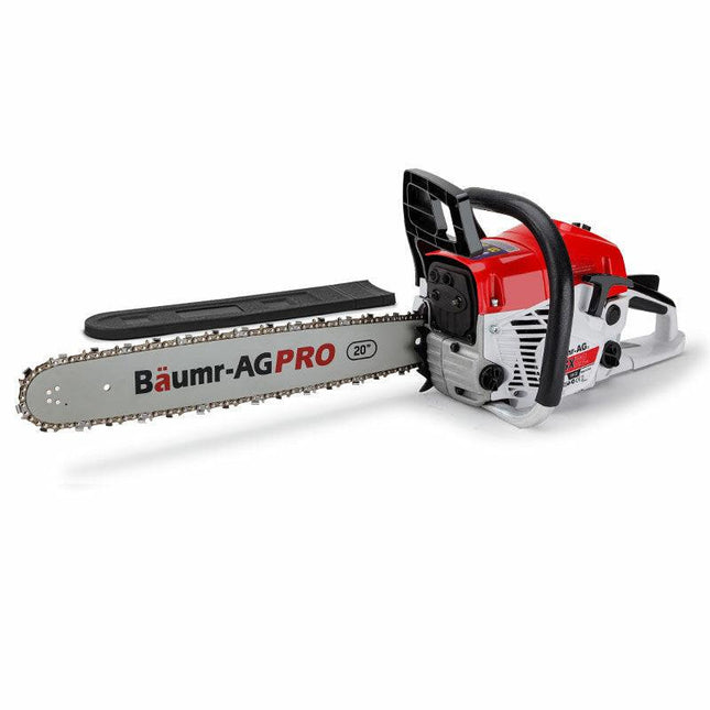 Baumr-AG 62CC Petrol Commercial Chainsaw 20 Bar E-Start Pruning Chain Saw.