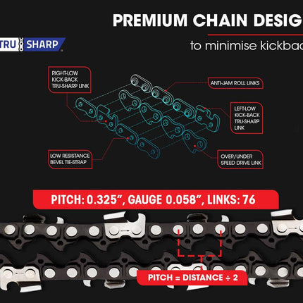 Baumr-AG 62CC Petrol Commercial Chainsaw 20 Bar E-Start Pruning Chain Saw.