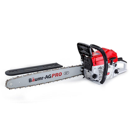 BAUMR-AG Commercial Petrol Chainsaw E-Start 22" Bar Chain Saw Tree Pruning Top Handle.